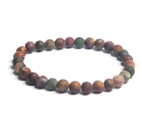 Jasper Picasso bracelet elastic natural stone, ball 6 mm / 16 - 17 cm, stone of positive energy