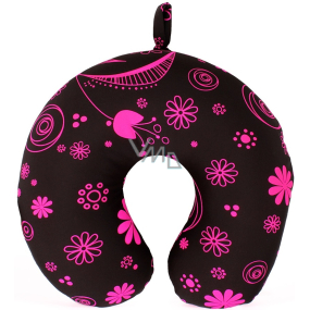 Albi Travel Pillow With Pink Flowers 30 x 28 x 10 cm