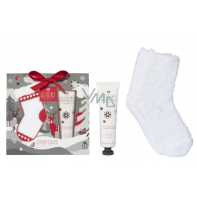 Grace Cole Christmas Candy & Vanilla foot balm 100 ml + warm socks 1 pair, cosmetic set for women
