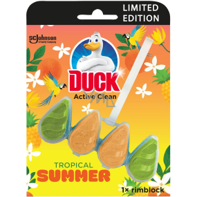 Duck Active Clean Tropical Summer toilet cleaner with fragrance 38,6 g