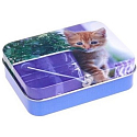 Esprit Provence Lavender toilet soap 60 g + scented bag + tin box with a picture of a kitten, cosmetic set for women