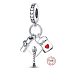 Charm Sterling Silver 925 Graduation - Cap, Diploma Parchment, 3in1 Graduate Pendant Bracelet