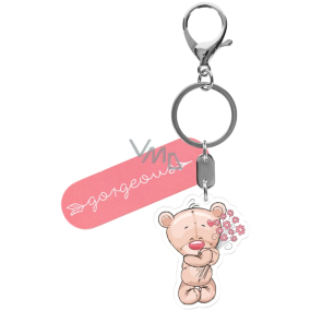 Albi Picture key ring with carabiner Teddy Bear