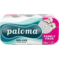 Paloma 3-ply toilet paper Pure White, 16 rolls