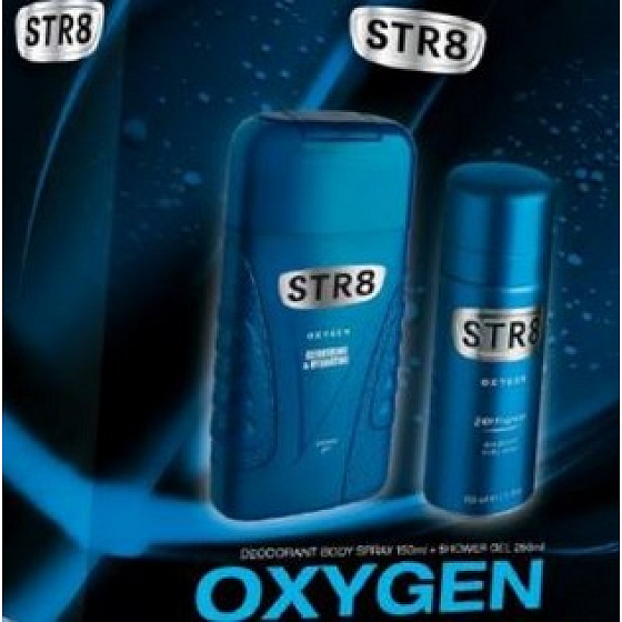 Str8 Oxygen shower gel 250 ml + deodorant spray 150 ml, cosmetic set