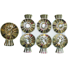 Flip flops candles for candles on a Christmas tree tin silver 6 pieces