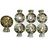 Flip flops candles for candles on a Christmas tree tin silver 6 pieces