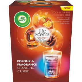 Air Wick Multicolor Comfort by the fireplace scented candle 140 g