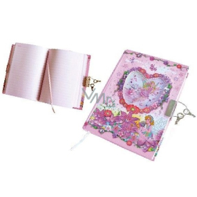 EP Line Fairy pink diary with lock 17,5 x 13 cm