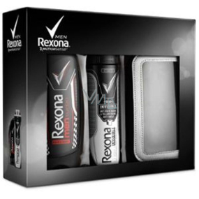 Rexona Men Invisible Black + White antiperspirant spray for men 150 ml + Turbo shower gel for body and hair 250 ml + mobile phone case, gift set