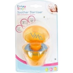 First Steps Sterilizer with orthodontic pacifier orange