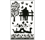 Stickers for light switch silhouettes in the park No.1 24 x 15 cm