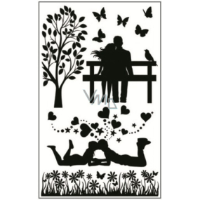 Stickers for light switch silhouettes in the park No.1 24 x 15 cm