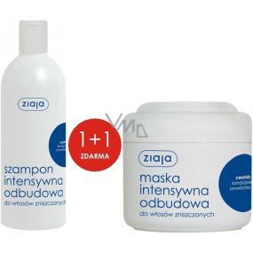 Ziaja Intensive Renewal Shampoo for Damaged Hair 400 ml + Intensive Renewal Mask for Damaged Hair 200 ml, duopack