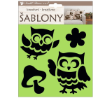Creative templates - owls 18 x 17.5 cm