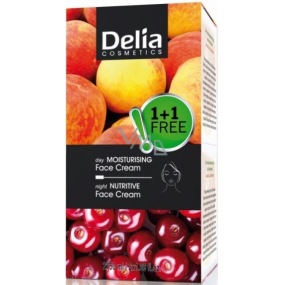 Delia Cosmetics Fruit Fantasy Apricot moisturizing day cream for dry and normal skin 50 ml + Cherry nourishing night cream for oily and combination skin 50 ml, duopack