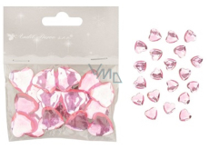 Self-adhesive hearts pink 2 cm 20 pieces