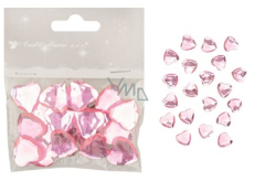 Self adhesive hearts pink 2 cm 20 pieces