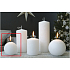 Lima Ice candle white ball 80 mm 1 piece