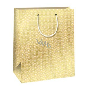 Ditipo Gift paper bag 26.4 x 13.6 x 32.7 cm gold, white ornaments