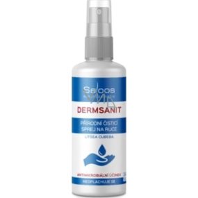 Saloos Dermsanit antimicrobial natural rinse-free hand cleaning spray 70% alcohol 50 ml
