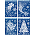 Window film without glue with glitter Bell, comet, angel, tree 38 x 30 cm
