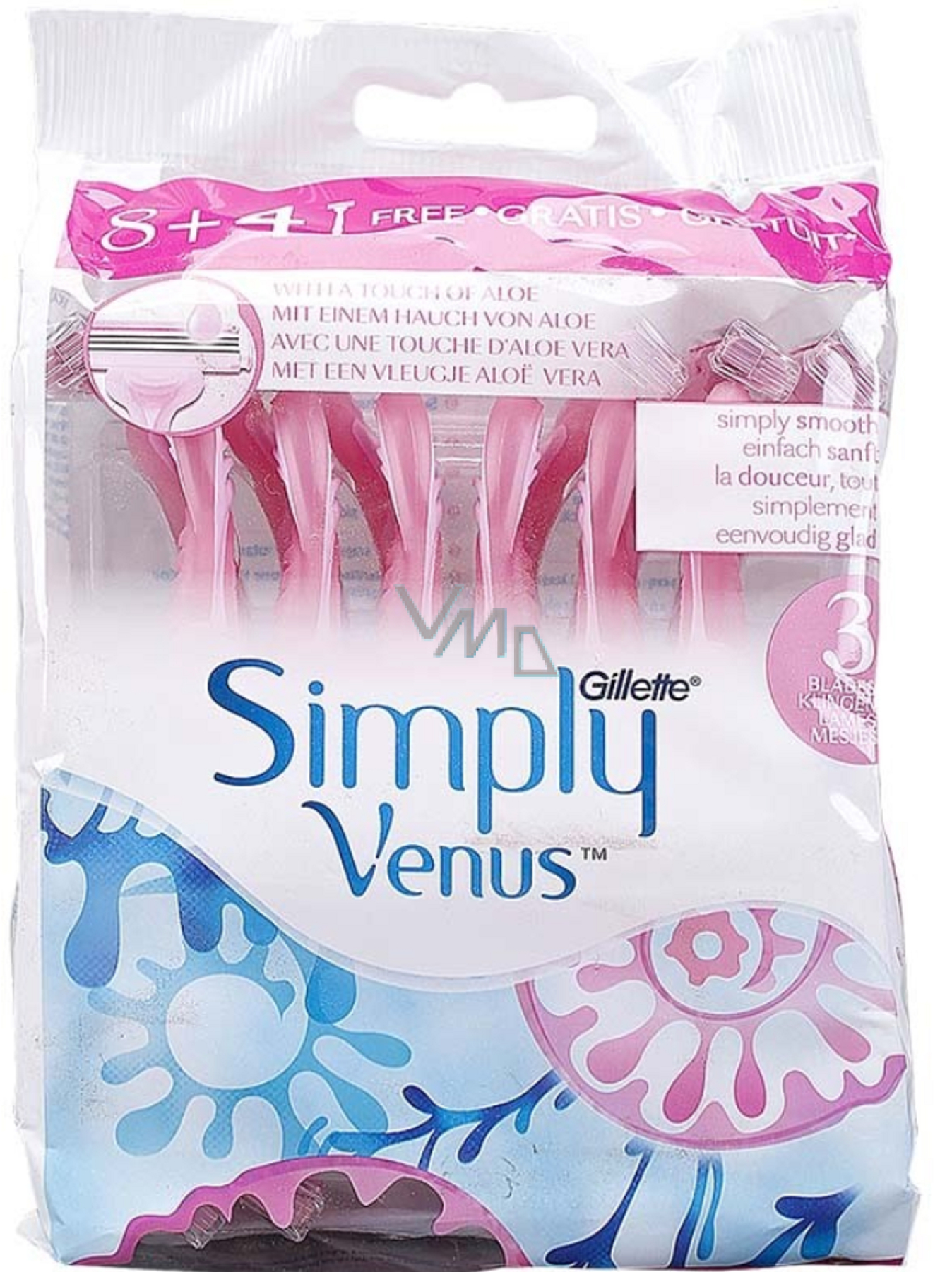 binden herder Numeriek Gillette Venus Simply 3 blades razors for women 12 pieces - VMD parfumerie  - drogerie