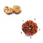 Rudraksha natural seed elastic bracelet, ball 8 mm / 16-17 cm