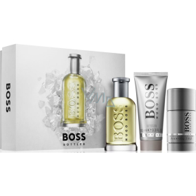 Hugo Boss Boss Bottled eau de toilette for men 100 ml + shower gel for men 100 ml + deodorant stick for men 75 ml, gift set for men