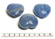 Quartz blue Hmatka, healing gemstone in the shape of a heart natural stone 4 cm 1 piece, the most perfect healer