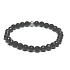 Onyx facet bracelet elastic natural stone, ball 6 mm / 16 - 17 cm, life force stone