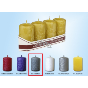 Lima Ice grey candle cylinder 40 x 70 mm 4 pieces
