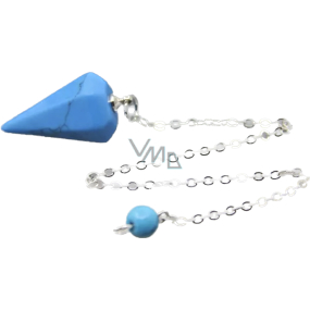 Tyrkenite pendulum natural stone 2,5 cm + 18 cm chain with bead, stone of young people, looking for a life goal