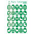 Arch Easter Decorative Stickers Holographic Eggs Green 12 x 18 cm
