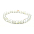 Opalite white matt bracelet elastic, synthetic stone ball 6 mm / 16-17 cm, wishing and hope stone