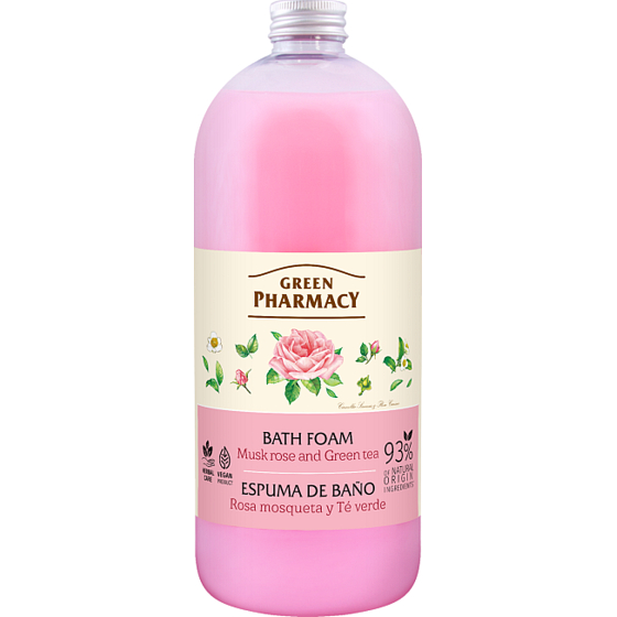 Green Pharmacy Musk Rose and Green Tea Bath Foam 1 l