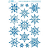 Arch Christmas sticker, window film without adhesive Stars blue with glitters 35 x 25 cm