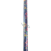 Nekupto Gift wrapping paper 70 x 150 cm Blue, flowers