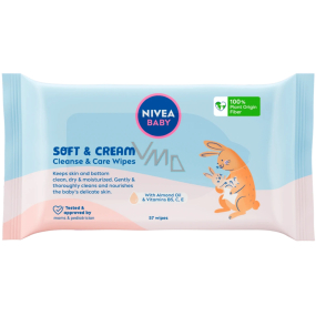 Nivea Baby Soft & Cream Wet Cleansing Wipes 57 pcs