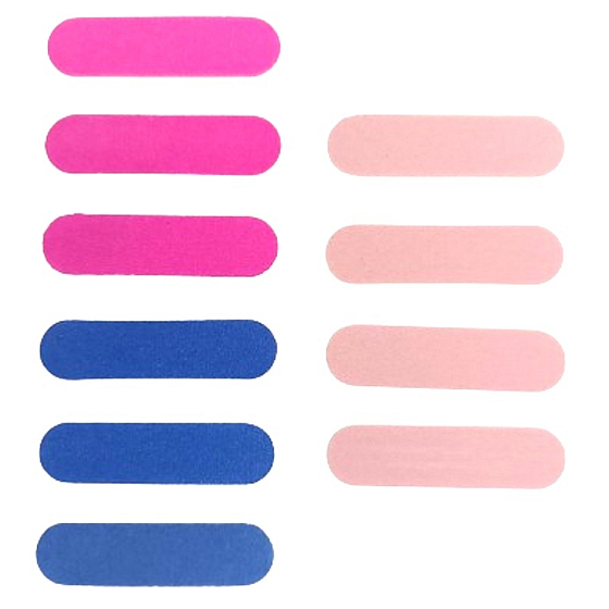 Mini emery board mix of colors 5 cm 10 pieces