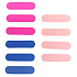 Mini emery board mix of colors 5 cm 10 pieces
