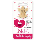 Nekupto Pocket Hug Angel I Carry You in My Heart, Pocket Hug 6 x 12 cm