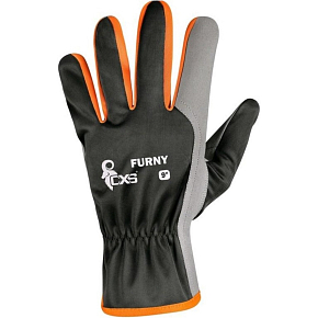 Furny Combined Work Gloves, Size 10, 1 Pair