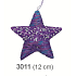 Violet star with pearls, for hanging 12 cm