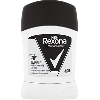 Rexona Men Antiperspirant Stick Invisible Black + White, 50 ml