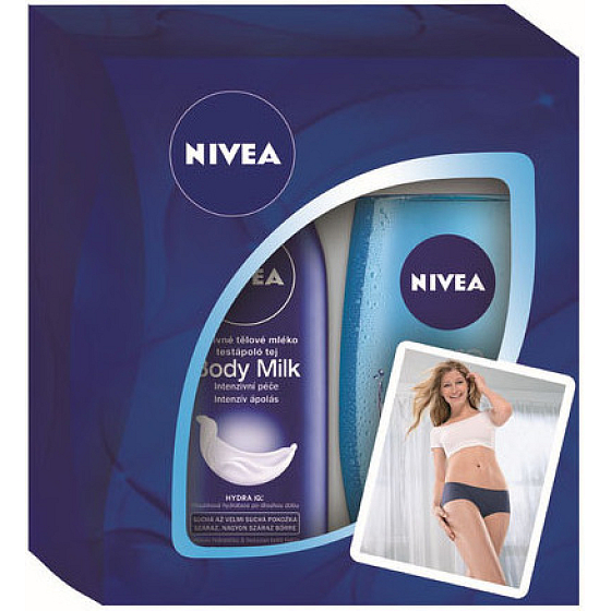 Nivea Milk body lotion 250 ml + Pure Fresh shower gel 250 ml cosmetic set for women