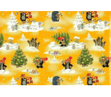 Nekupto Gift wrapping paper 70 x 200 cm Christmas Mole yellow 1 roll