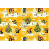 Nekupto Gift wrapping paper 70 x 200 cm Christmas Mole yellow 1 roll