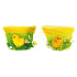 Green flower pot with chick 9 x 12.5 cm
