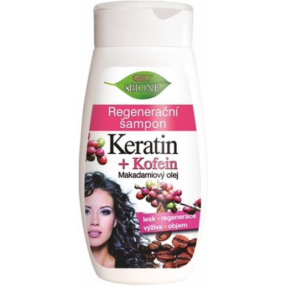 Bione Cosmetics Keratin & Caffeine Regenerating Shampoo for All Hair Types 250 ml
